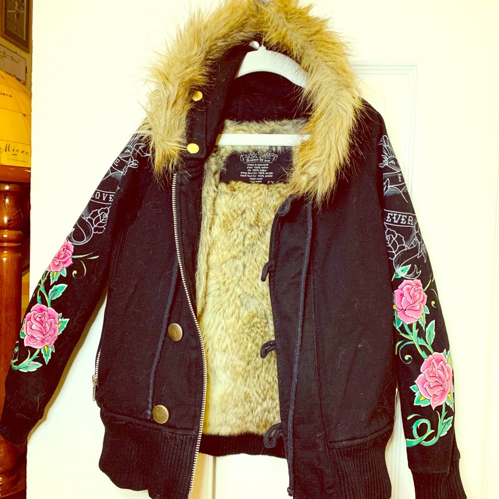 Faux Fur Girls Jacket